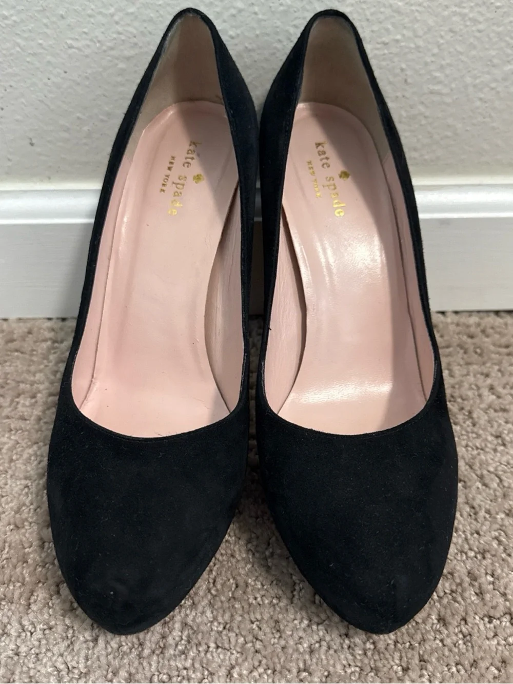 Kate Spade Black Suede High Heel Pumps